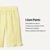 image:imageAmazon Essentials x Sofia Grainge Toddlers and Baby Girls Cotton Linen Wide Leg Pullon Pant with RufflesYellow Gingham