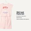 image:imageAmazon Essentials x Sofia Grainge Toddlers and Baby Girls Cotton Pique Short Sleeve TShirt amp Pants Play SetLight Pink Ice Cream