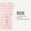 image:imageAmazon Essentials x Sofia Grainge Toddlers and Baby Girls Cotton Pique Short Sleeve TShirt amp Pants Play SetRed Double Stripe