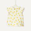 image:imageAmazon Essentials x Sofia Grainge Toddlers and Baby Girls Cotton Short Sleeve Blouses with Ruffles Pack of 2LemonUneven Stripe
