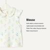 image:imageAmazon Essentials x Sofia Grainge Toddlers and Baby Girls Cotton Short Sleeve Blouses with Ruffles Pack of 2Light BlueBouquets