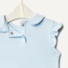 image:imageAmazon Essentials x Sofia Grainge Toddlers and Baby Girls Cotton Short Sleeve Blouses with Ruffles Pack of 2Light BlueStripe