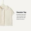 image:imageAmazon Essentials x Sofia Grainge Toddlers and Baby Girls Cotton Short Sleeve Button Front Sweater with Peter Pan CollarIvory