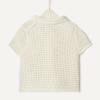 image:imageAmazon Essentials x Sofia Grainge Toddlers and Baby Girls Cotton Short Sleeve Button Front Sweater with Peter Pan CollarIvory