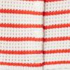 image:imageAmazon Essentials x Sofia Grainge Toddlers and Baby Girls Cotton Short Sleeve Button Front Sweater with Peter Pan CollarIvory Red Uneven Stripe
