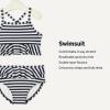 image:imageAmazon Essentials x Sofia Grainge Toddlers and Baby Girls TwoPiece Swimsuit with Crisscross StrapsIvory Navy Even Stripe