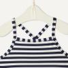 image:imageAmazon Essentials x Sofia Grainge Toddlers and Baby Girls TwoPiece Swimsuit with Crisscross StrapsIvory Navy Even Stripe