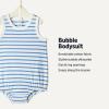 image:imageAmazon Essentials x Sofia Grainge Unisex Babies Cotton Bubble BodysuitBlue Ivory Uneven Stripe