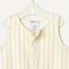image:imageAmazon Essentials x Sofia Grainge Unisex Babies Sleeveless Lightweight French Terry RomperGolden Yellow Uneven Stripe