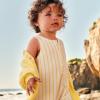 image:imageAmazon Essentials x Sofia Grainge Unisex Babies Sleeveless Lightweight French Terry RomperIvory Big Lemon
