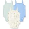 image:imageAmazon Essentials Baby Girls Cotton Sleeveless Bodysuits Baby Clothes Pack of 3Cornflower BluePale Mint GreenBees