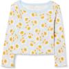 image:imageAmazon Essentials Girls and Toddlers LongSleeve Cropped Rib TopPale Blue Graphic Flower