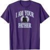image:imageAmazon Essentials Star Wars Mens Darth Vader I Am Your Father Collegiate Crest TShirt Black SmallPurple