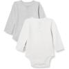 image:imageAmazon Essentials Unisex Babies LongSleeve Cotton Henley Bodysuits Pack of 2IvoryLight Grey Heather