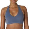 image:imageAmazon Essentials Womens Active FormFlex Buttery Soft Light Support Halter VNeck Sports BraSlate Grey