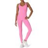 image:imageAmazon Essentials Womens Active Formflex Buttery Soft One Piece Full Length Workout Jumpsuit with BuiltIn BraPink