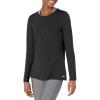 image:imageAmazon Essentials Womens Active Quick Dry Tech Stretch Lightweight LongSleeve Crewneck TShirt Available in Plus SizeBlack  Original