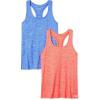 Coral Orange Space Dye/Light Blue Space Dye