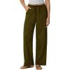 image:imageAmazon Essentials Womens OversizedFit Tie Waist Lightweight PantDeep Brown