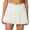 image:imageAmazon Essentials Womens Performance Stretch Woven Pleated Tennis Skirt with Builtin Shorts and PocketsWhite