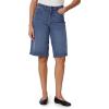 image:imageAmazon Essentials Womens RelaxedFit MidRise Long Jean ShortsMedium Blue Vintage