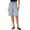 image:imageAmazon Essentials Womens RelaxedFit MidRise Long Jean ShortsTinted Ice Light Wash