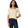 image:imageAmazon Essentials Womens SlimFit Half Sleeve Square Neck TShirtPastel Yellow