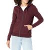 image:imageAmazon Essentials womens Fleece FullZip Hoodie Available in Plus SizeBurgundy