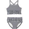 Ivory Navy Even Stripe
