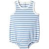 image:imageAmazon Essentials x Sofia Grainge Unisex Babies Cotton Bubble BodysuitBlue Ivory Uneven Stripe