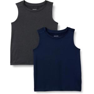 image:imageAmazon Essentials Boys Tech Stretch Muscle Tank Top MultipacksHeather GraphiteNavy