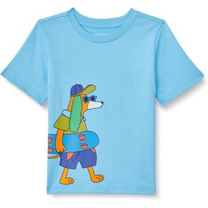 image:imageAmazon Essentials Boys and Toddlers ShortSleeve TShirtsLight Blue Skater Dog