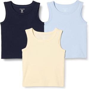 image:imageAmazon Essentials Boys and Toddlers Tank TopsBeigeLight BlueNavy
