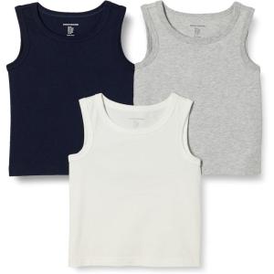 image:imageAmazon Essentials Boys and Toddlers Tank TopsLight Grey HeatherNavyWhite