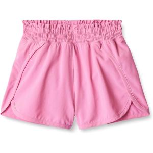 image:imageAmazon Essentials Girls HighRise Athletic Performance Stretch Woven Shorts with Elastic WaistbandPink