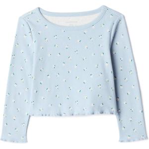 image:imageAmazon Essentials Girls and Toddlers LongSleeve Cropped Rib TopDaisies
