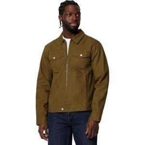 image:imageAmazon Essentials Mens Cotton Canvas ZipFront Trucker JacketDark Brown