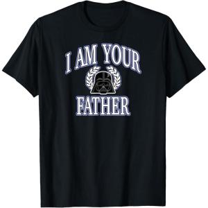 image:imageAmazon Essentials Star Wars Mens Darth Vader I Am Your Father Collegiate Crest TShirt Black SmallBlack