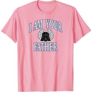 image:imageAmazon Essentials Star Wars Mens Darth Vader I Am Your Father Collegiate Crest TShirt Black SmallPink