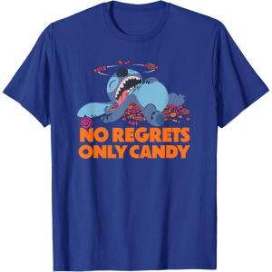 image:imageAmazon Essentials Stitch Halloween No Regrets Only Candy TShirtRoyal Blue