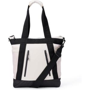 image:imageAmazon Essentials Unisex Adults Convertible Nylon Backpack Tote with Adjustable Straps for Men and WomenEcru
