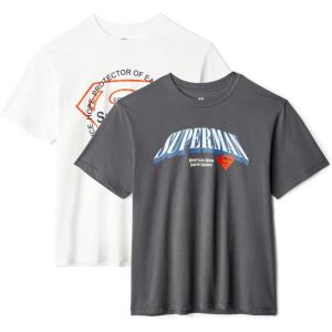image:imageAmazon Essentials Warner Brothers Mens Cotton RegularFit ShortSleeve Crewneck TShirtSuperman Protector