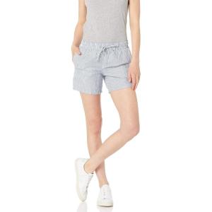 image:imageAmazon Essentials Womens 5 Inseam Drawstring Elastic Waist Linen Blend Summer ShortsWhite Stripe
