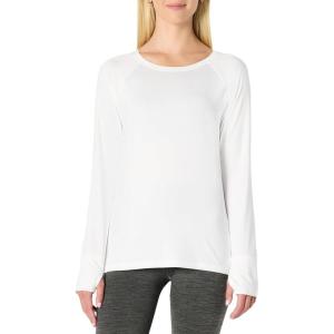 image:imageAmazon Essentials Womens Active Quick Dry Tech Stretch Lightweight LongSleeve Crewneck TShirt Available in Plus SizeWhite