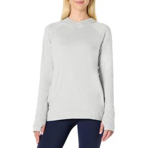 image:imageAmazon Essentials Womens Athletic Soft Performance Lightweight Long Sleeve Pullover Hoodie Workout TopSpace Dye Dove