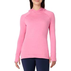 image:imageAmazon Essentials Womens Athletic Soft Performance Lightweight Long Sleeve Pullover Hoodie Workout TopSpace Dye Pink