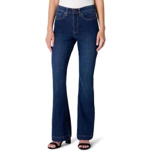 image:imageAmazon Essentials Womens High Stretch Flattering HighRise Flare JeansDark Shadow Wash