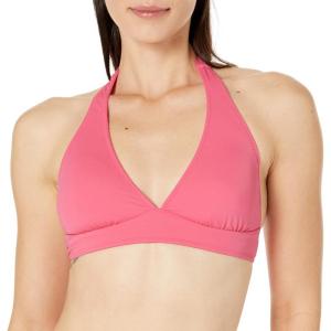 image:imageAmazon Essentials Womens LightSupport Padded Tie Halter Bikini Swimsuit Top Available in Plus SizeHot Pink