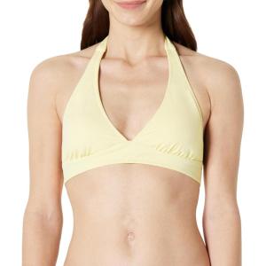 image:imageAmazon Essentials Womens LightSupport Padded Tie Halter Bikini Swimsuit Top Available in Plus SizeLight Yellow