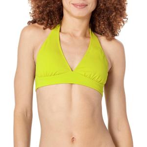 image:imageAmazon Essentials Womens LightSupport Padded Tie Halter Bikini Swimsuit Top Available in Plus SizeLime Green